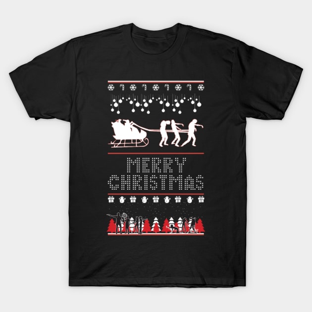 Christmas Zombie T-Shirt by D3monic